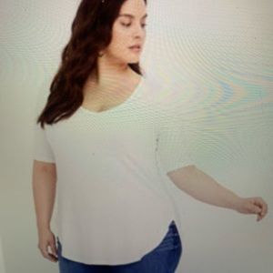 Torrid soft knit white T-shirt